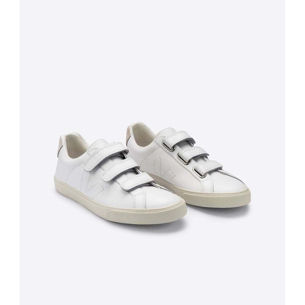 Adidași Dama Veja 3-LOCK LEATHER Albi | RO 613BEX